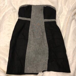 BCBGeneration Black/Gray linen Dress - Size 6